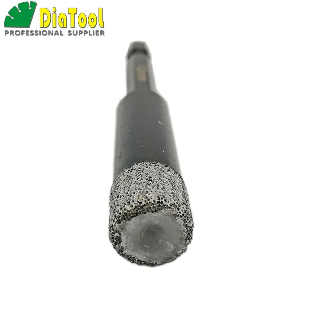 DIATOOL 2PK 12 MM Vacuum Brazed Berlian pengeboran bit untuk batu, porselen/ubin, Batu, pengeboran kering, cepat-fit Shank