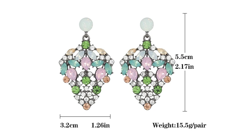 VEYO Rhinestone Crystal Earrings For Woman Drop Earrings Trendy Cute brincos Pendientes High Quality