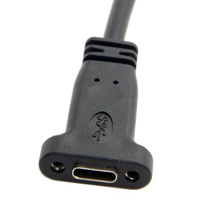 0.2M USB-C USB 3.1 유형 C TYPE-C 암-USB 3.0 A 수 데이터 케이블 20cm(패널 장착 나사 구멍 포함)