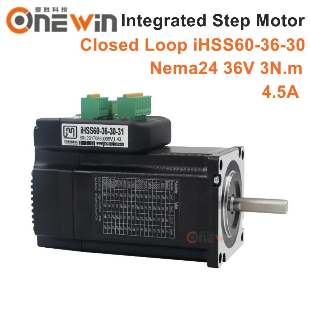 

NEMA24 Integrated Closed Loop Stepper Motor 36V 3Nm iHSS60-36-30 makeup easy servo system