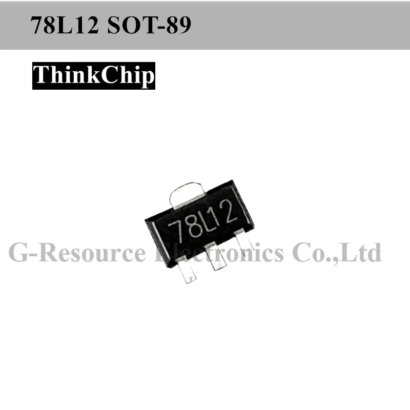 (100Pcs) 78L12 Sot-89 CJ78L12 Smd Drie-Terminal Voltage Regulator Transistor