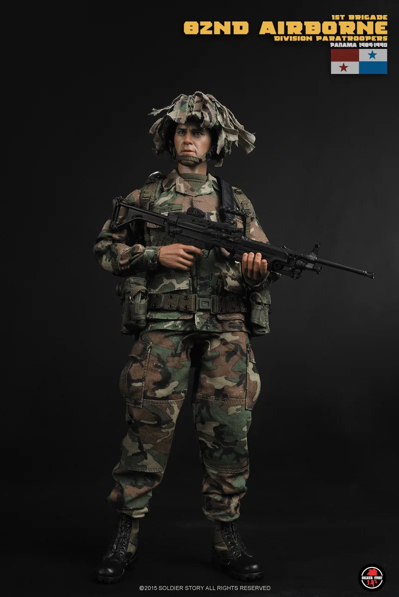 1/6スケールのミリタリーフィギュアドール,第1 ybird 82nd airborne,事業部,パラトルーパー,PANAMA1989-90,12インチ,アクションフィギュア,モデル玩具