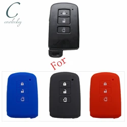 Cocolockey Car Key Cover Case Shell for toyota wish noah sienta 3Button Silicone key holder Remote Keyless Key Case for Car