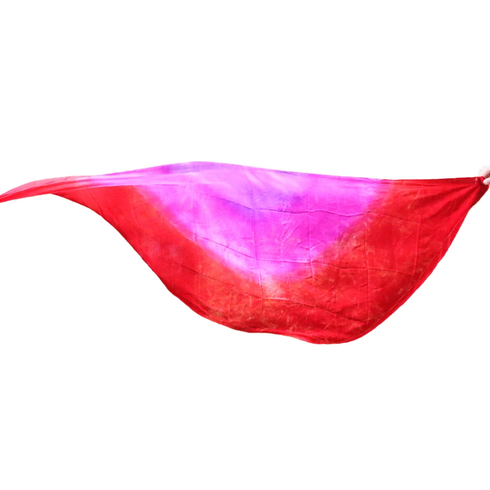 2018 design 100% real silk belly dance veil, cheap dance veils, semicercle veil  wholesale 250*114cm Purple Rose Red