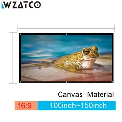 84inch/100inch/120inch/150inch 16:9 Canvas Movie Foldable HD 4K Projection Screen for P70 ThundeaL TDA6 TD98 DLP LED projector