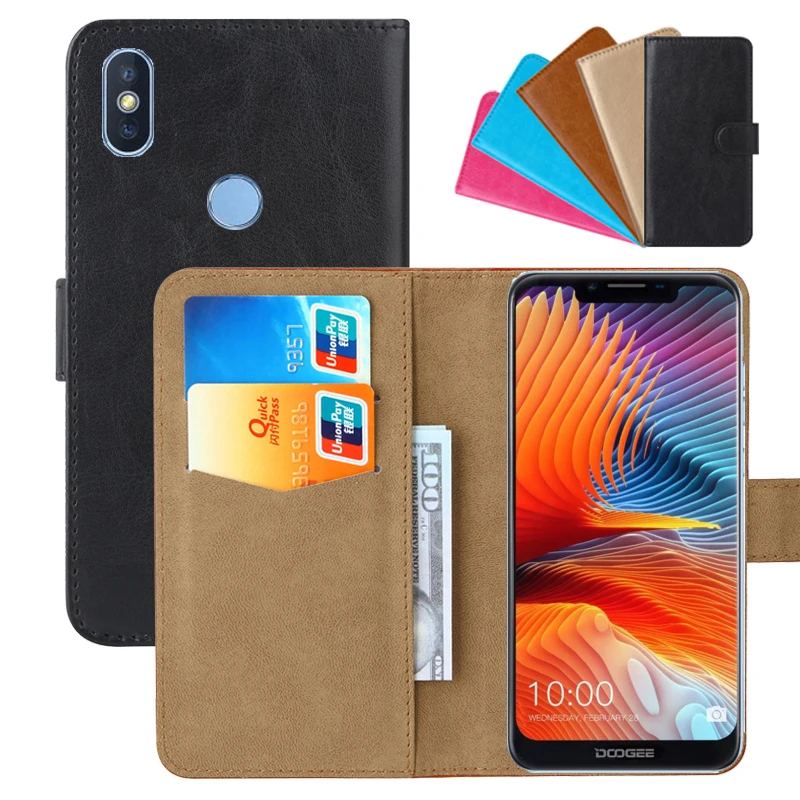 Luxury Wallet Case For Doogee BL5500 Lite PU Leather Retro Flip Cover Magnetic Fashion Cases Strap