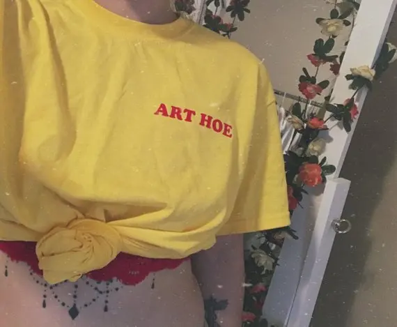 Sugarbaby Art hoe Graphic Print Unisex Tee Shirt Short Sleeve Fashion T shirt Crew Neck Yellow T shirt High quality Art T shirt