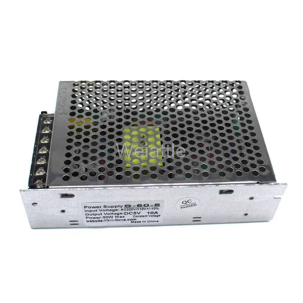 5V 10A 50W LED Light Belt Driver Switching Power Supply 110/220VAC-DC5V Constant Voltage Transformer Monitoring CCTV  CNC