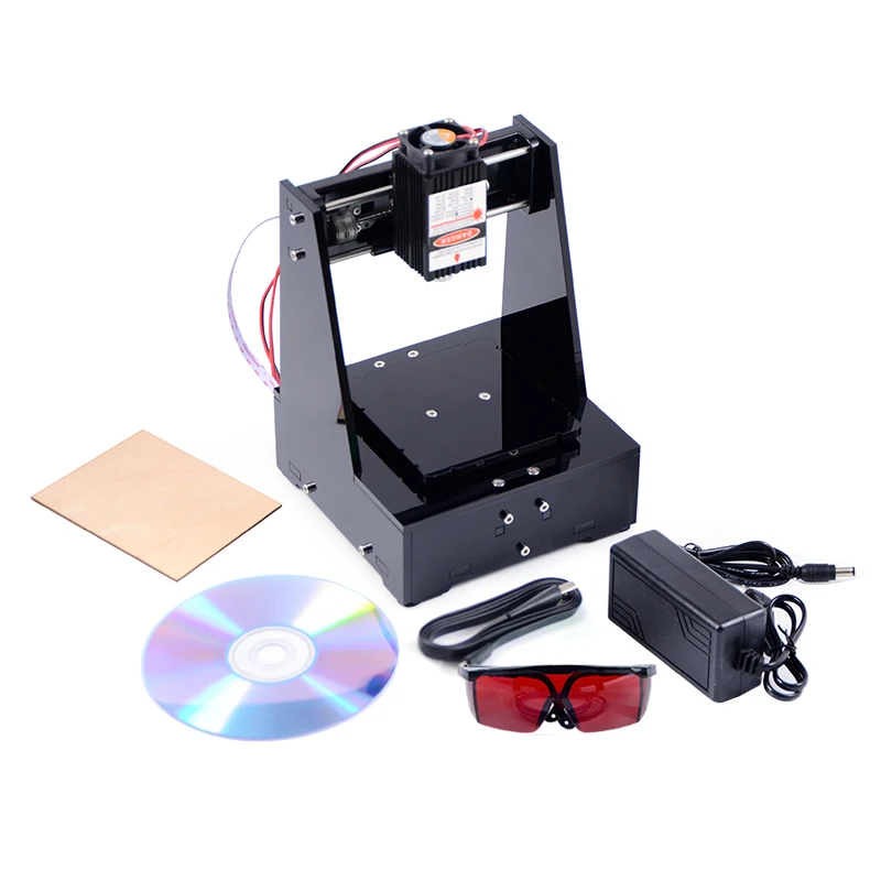 4000mw Laser Engraving Machine Mini Working Area 70*70mm DIY Print Cutter Laser Engraver High Speed CNC Router with Glasses