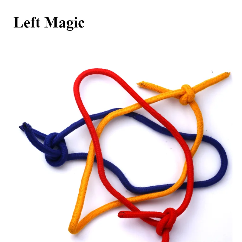 Three Strings Linking Ropes Magic Tricks Red Yellow Blue Magic Rope Close-Up Street Magic Props Illusions Gimmick Accessories