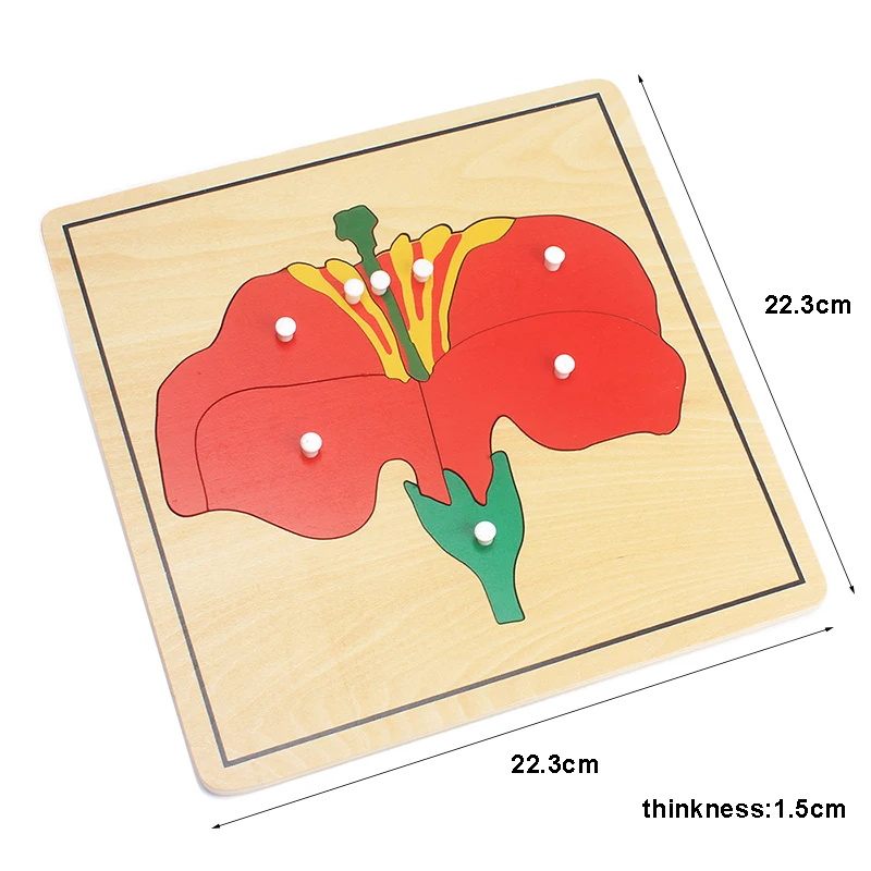 Matériaux Montessori pour bébé, puzzle en bois, jouets éducatifs, panneau de croissance des plantes, jouet en bois, apprentissage Tangram/puzzle pour tout-petits d'âge préscolaire