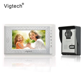 Vigtech 7 pulgadas LCD Color Video puerta teléfono sistema de intercomunicación resistente a la intemperie cámara de visión nocturna seguridad del hogar ENVÍO GRATIS