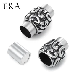 Stainless Steel Magnetic Clasp Hole 8mm Leather Cord Clasps Magnet Buckle DIY Bracelet Closure Supplies Jewelry Making Component