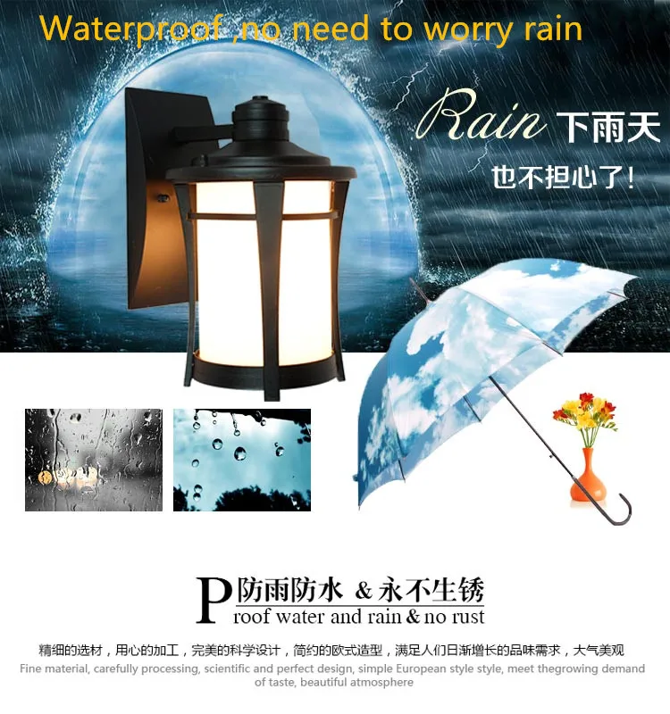 Outdoor waterproof Retro Wall Lamp European Vintage Style kerosene lamp Beside Light for bar coffee shop Led lights