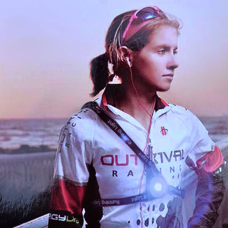 Rechargeable LED Headlamp Night Running Light Sport Chest Lamp + Built in Battery + USB Cable