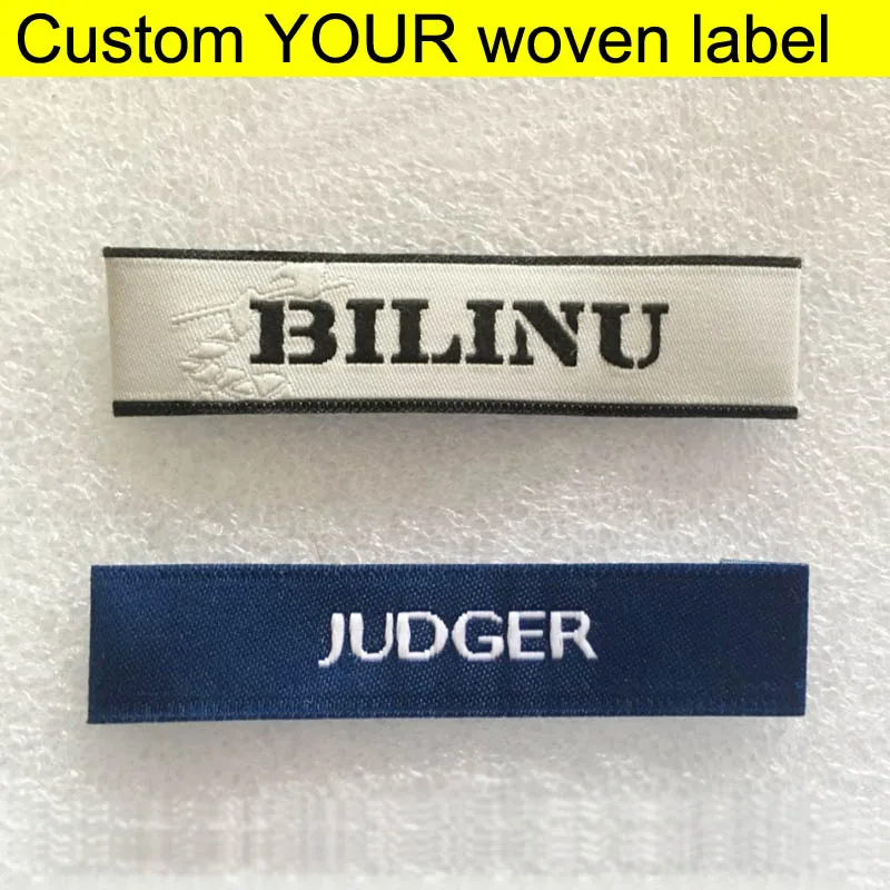 

1000pcs a lot Wholesale Custom Sewing labels / brand Woven labels Custom Clothes Garment label Cotton Ribbon label Handmade tags