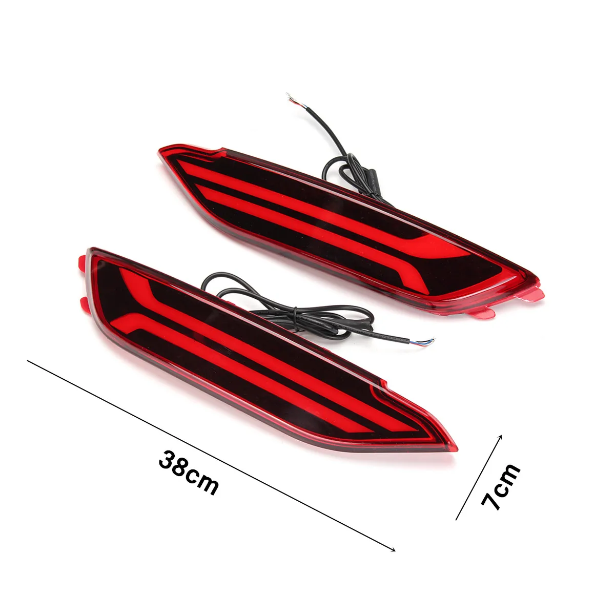 Pair LED Rear Bumper Reflector Light Car Driving Brake Fog Trim Molding Tail Lamp For Hyundai Tucson 2015 2016 2017 2018