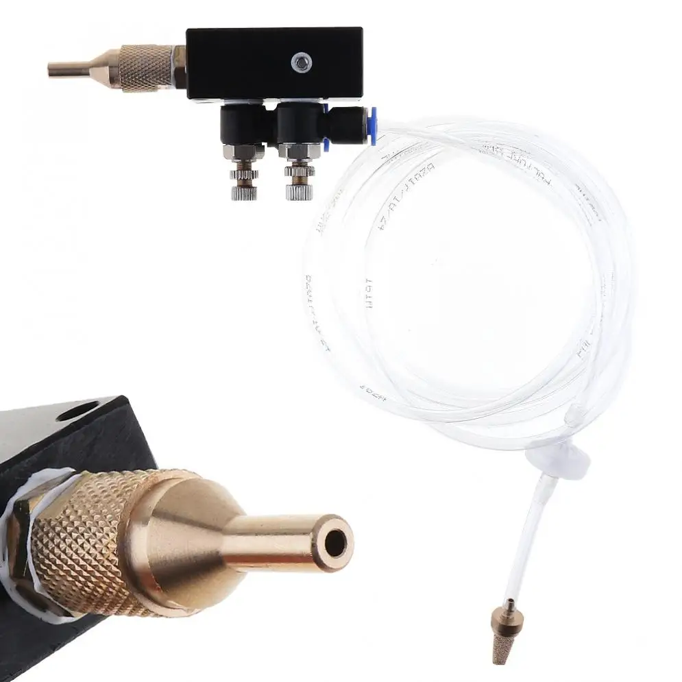 

Точность туман смазки Хладагент спрей Системы с гибкая труба из ПВХ и обратный клапан для резки металла гравировка Охлаждения Машины