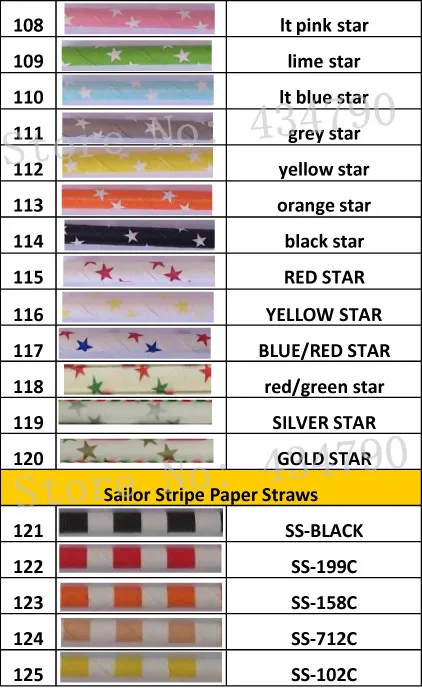 

Free Shipping 10000 Pcs Pick Colors Cheap Paper Straws Wholesale-Colored Star Sailor Stripe Party Drinking Paper Straws Craft