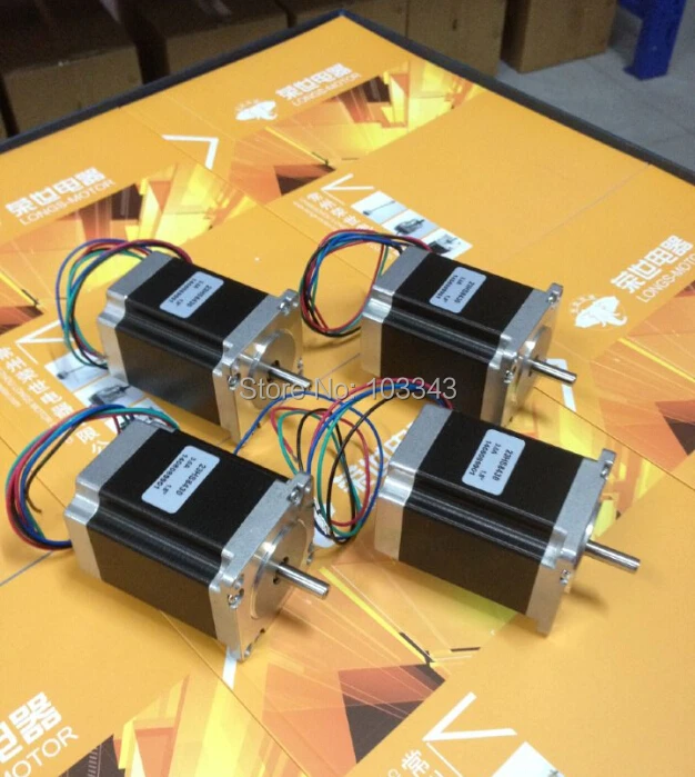 4pcs Nema 23 stepper motor 272 oz.in 3.0A 4WIRES CNC Router/KIT Cut Laser Engraving Good Quality -- longs motor