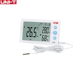 UNI-T A12T Digitale LCD Termometro Igrometro di Umidità di temperatura del Tester Sveglia Stazione Meteo Indoor Outdoor strumento