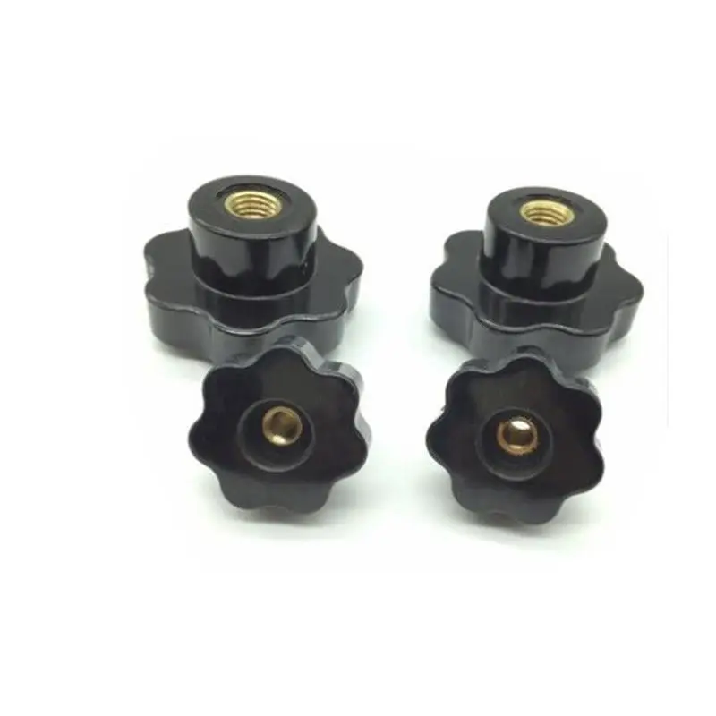 5 uds. M8 rosca hembra OD 38mm cabeza en forma de estrella tuercas de sujeción perilla con agujero