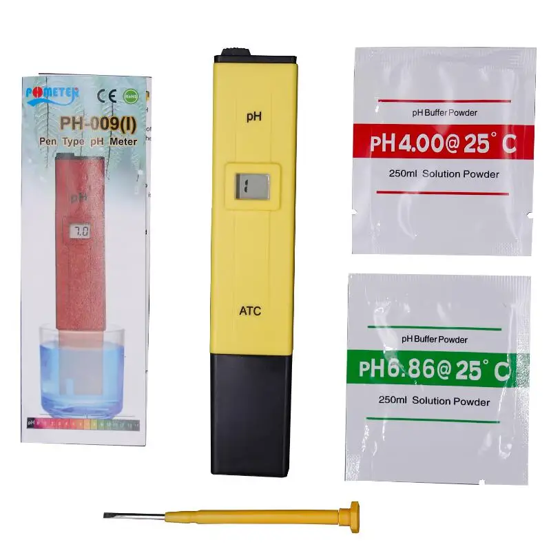 10pcs/lot Pocket Pen Water PH Meter Digital Tester Measure Range 0.0-14.0pH for Aquarium Pool Laboratory 18%off