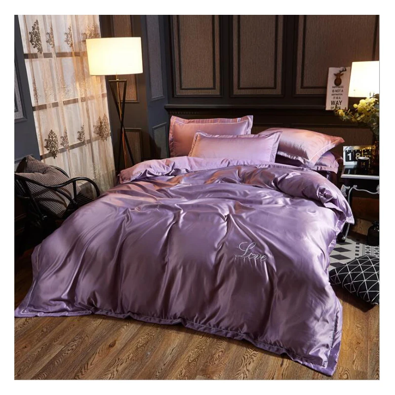 Simple DUVET COVER SET bed skirt Pillow Case LUXURY QUILT SETS DUVETS COVERS SINGLE DOUBLE SUPER Queen King Size Bed Set