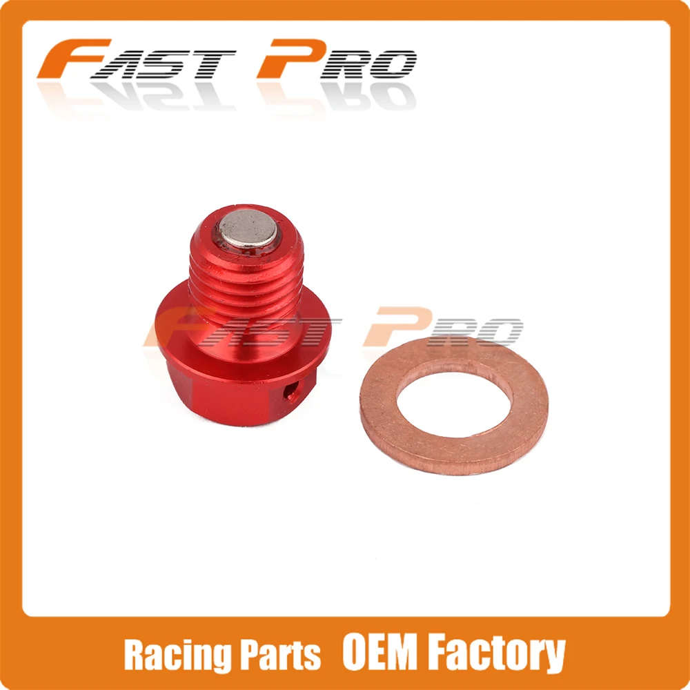 CNC Aluminum Magnetic Oil Drain Plug Bolt Screw For HONDA ATC Big Red Foreman FourTrax Rancher Recon 110 125 180 200 250 300