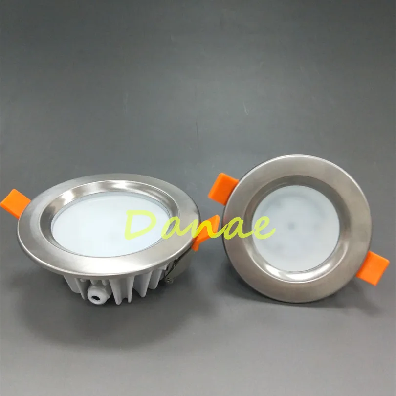 Impermeável e à prova de fogo LED Downlights, lâmpadas de teto embutidas, Downlights reguláveis, CE e RoHS, 7W, 12W, 15W, 25W, 6PCs, AC110-240V