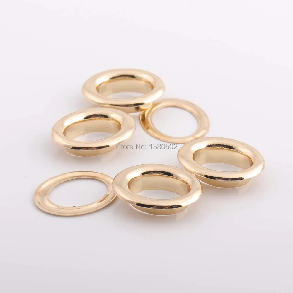 100pcs oval shape gold color 23mm outer with washer large Eyelets for  Garment bag decoration