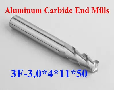 

CNC tool TAPC tungsten alloy milling cutter special flat aluminum alloy cutter aluminum alloy milling cutter 3F-3.0*4*11*50