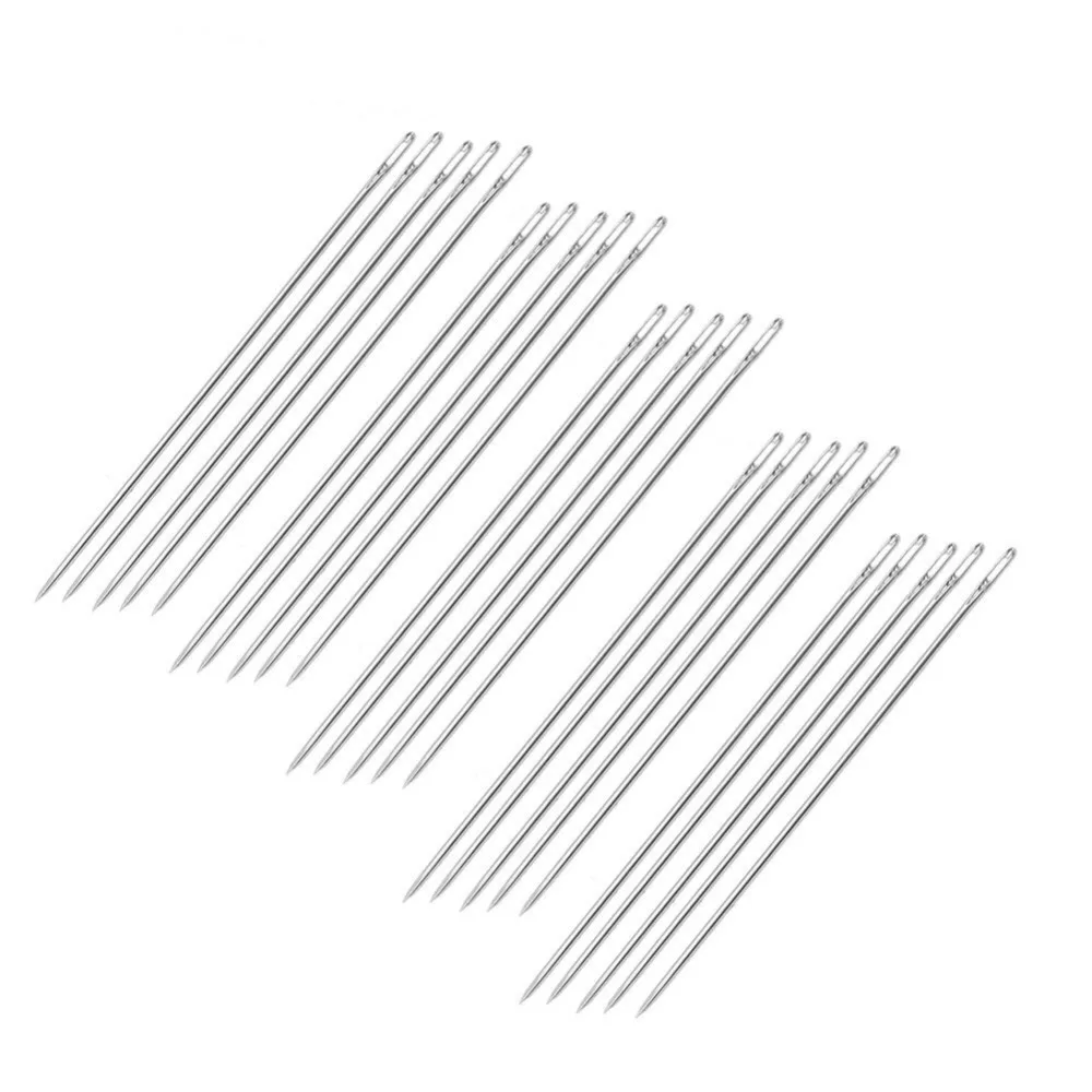 50Pcs Silver Tone Large Eye Darning Needle Sewing Crafts Accessories 6.8cm   AA7380 image 5