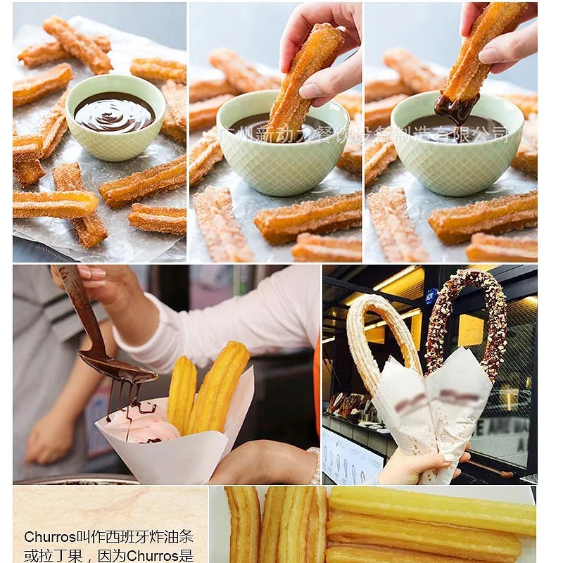 enchimento de churro TIMCO 5L de aço inoxidável enchimento de chocolate com geléia de churros espanhóis