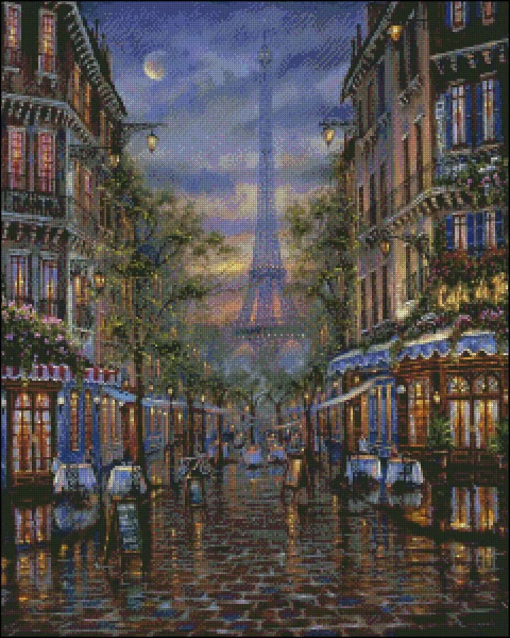 Needlework for embroidery DIY French DMC High Quality - Counted Cross Stitch Kits 14 ct Oil painting - Summer in Paris