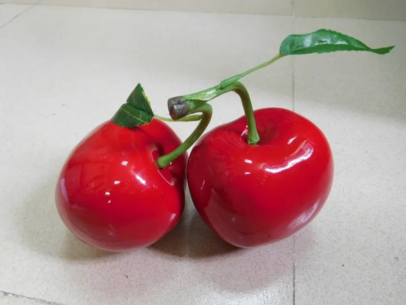 Child Red Black Cherry Fruit Foam Toys Model Simulation Food Educational Kid Pretend Play House Kitchen Decorative Toy 2021