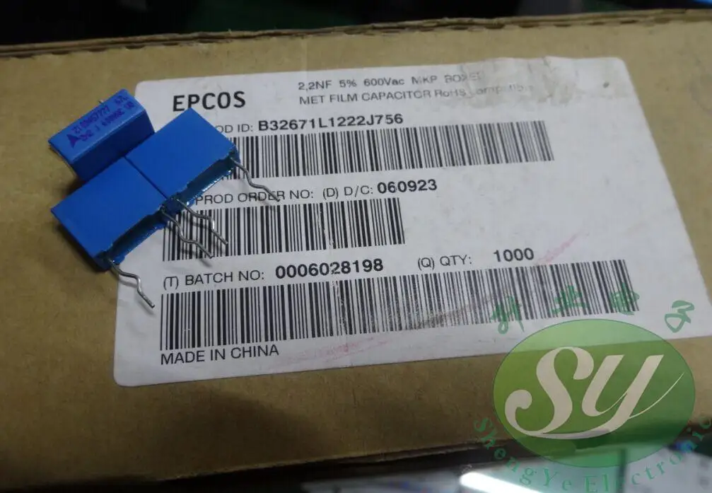 2019 hot sale 20PCS/50PCS EPCOS 0.0022uf/600vAC 2.2nf 2200pf 2n2 222 New B32671L1222J free shipping