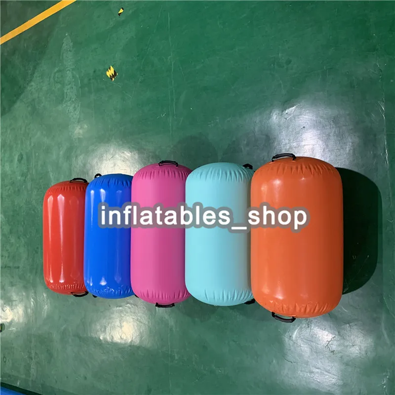 Free Shipping Blue 60cm Dia Inflatable Air Barrel, Air Tumble Roll ,Inflatable Gymnastics Air Barrel