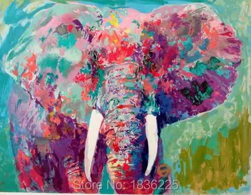 

Chinese high quality 100%handmade Animal oil painting on canvas elephant Abstract oil painting for living home decoration