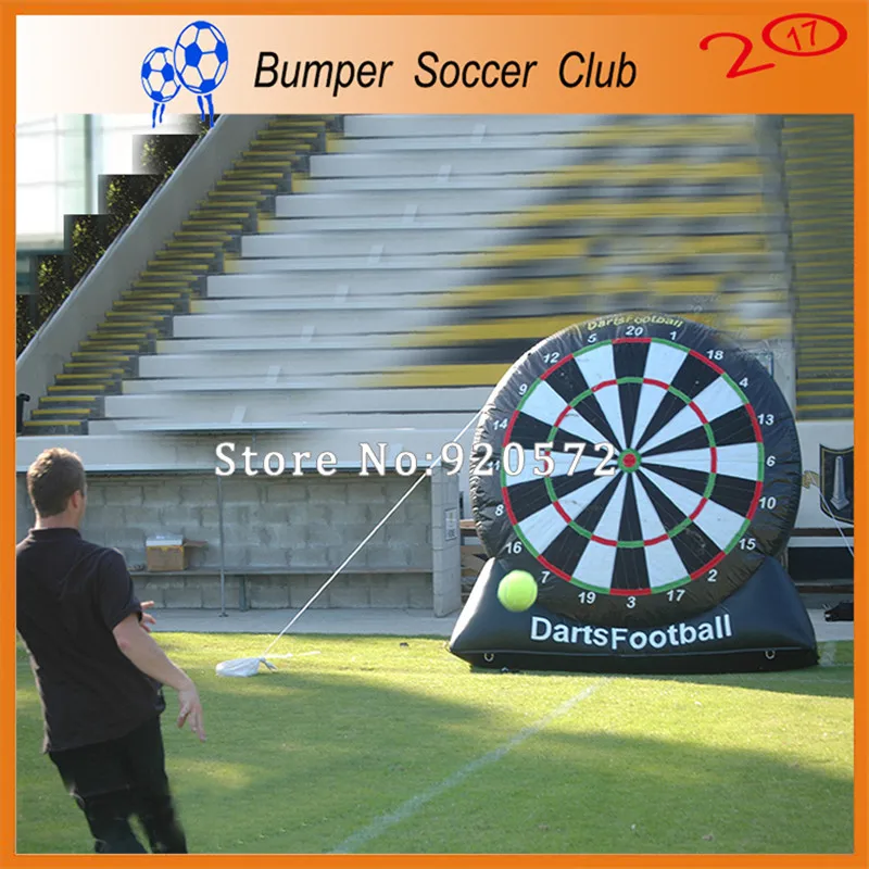 

Free shipping! Free Pump!3m/4m/5m/6m/7m inflatable sport game,China PVC Material black Inflatable Dart Board,football dart games