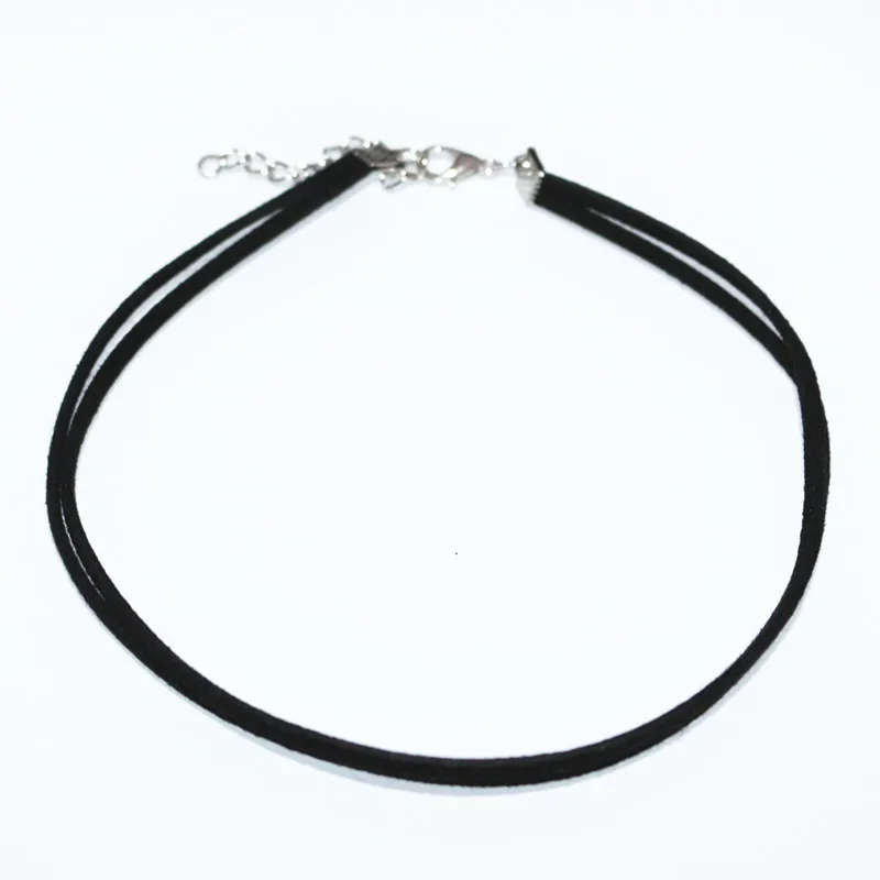 New Multilayer Black Suede Choker Necklace Leather Gothic Sexy Velvet Chokers Colares Jewelry Punk Necklace Jewellery Bijoux