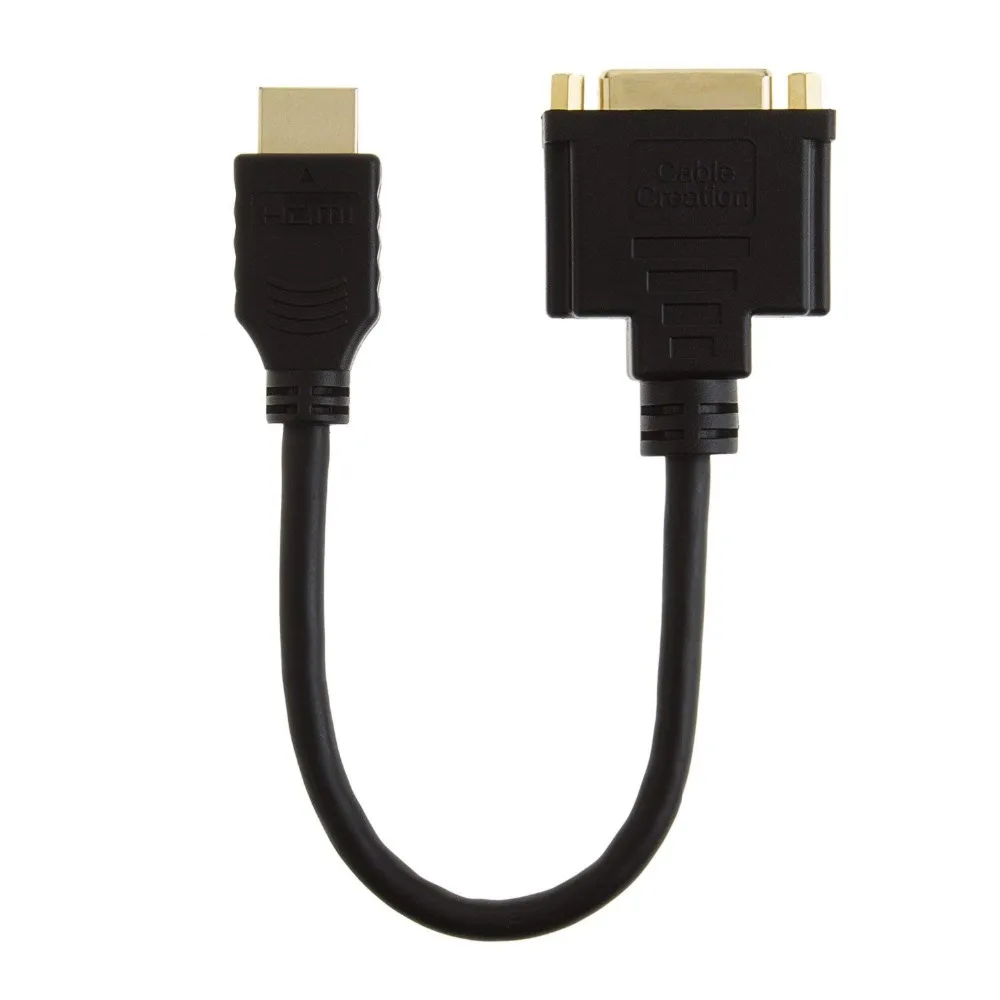 HD zu DVI Kabel, HD Männlichen zu DVI-D(24 + 1) Buchse Adapter, 1080P DVI zu HD Konverter, 3D, 0,15 M