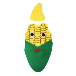 Kids Corn Costume Non-woven Fabric Vegetable Outfit Party Fancy Dress