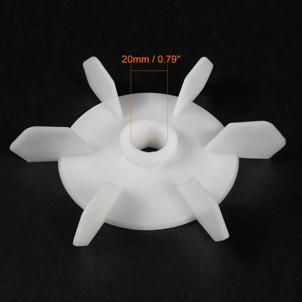 Uxcell 1pcs 120x15mm/140x16mm/140x18mm/148x20mm White Plastic D Shaft Replacement 6/12 Impeller Motor Fan Vane for Home DIY