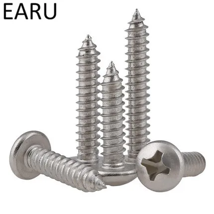 

T845 Standard Stainless Steel 316 Disc Round Pan Cross Phillips Head Self-tapping Tapping Screws Bolt M4*8/10/12/16/20/25-80mm