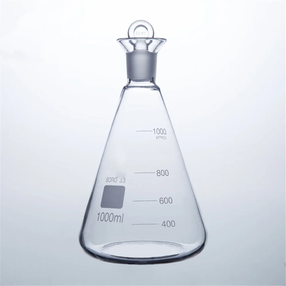 

1000ml Iodin Determination Flask Grinding Mouth Conical flask For Chemistry Laboratory