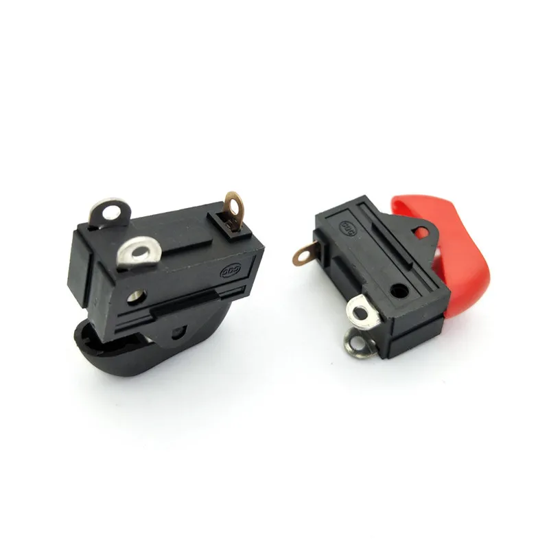 2pcs AC250V 6A AC125V 10A SPDT 3 Pin 3 Position Terminals Red Black Rocker Switch Pair for Hair Drier