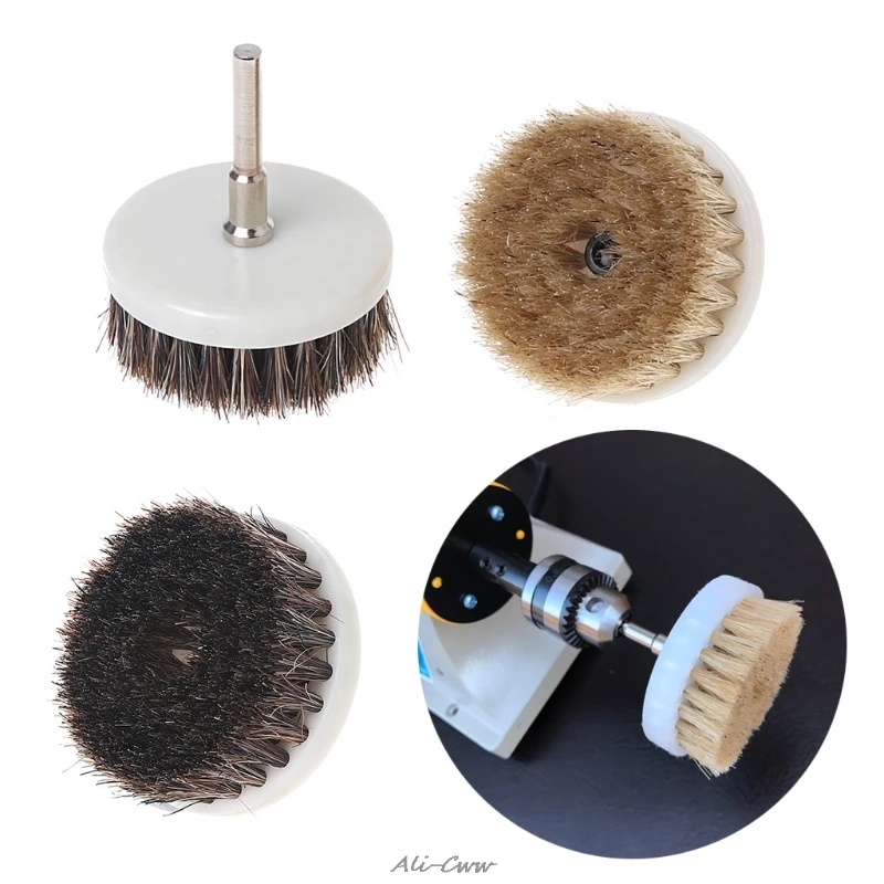 3mm 6mm Stainless Steel Rod and 60mm Drill Powered Scrub Heavy Duty Cleaning Brush With Stiff Bristles Tools