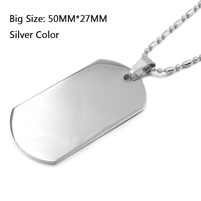 CHIMDOU Dog Tag Stainless Steel Pendant Necklace Military Soldiers metal stamping blanks Tags wholesale KJP08