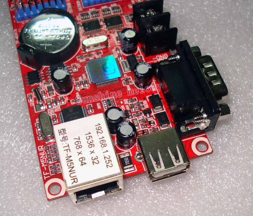 TF-M6NUR/TF-M5NUR LED Display module controller,Support for text,clock display,P10 Single&double color LED signs control card